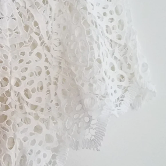 Eberjey Spearhead Sam Shorts Cover-up Crochet White S/M - Picture 9 of 13